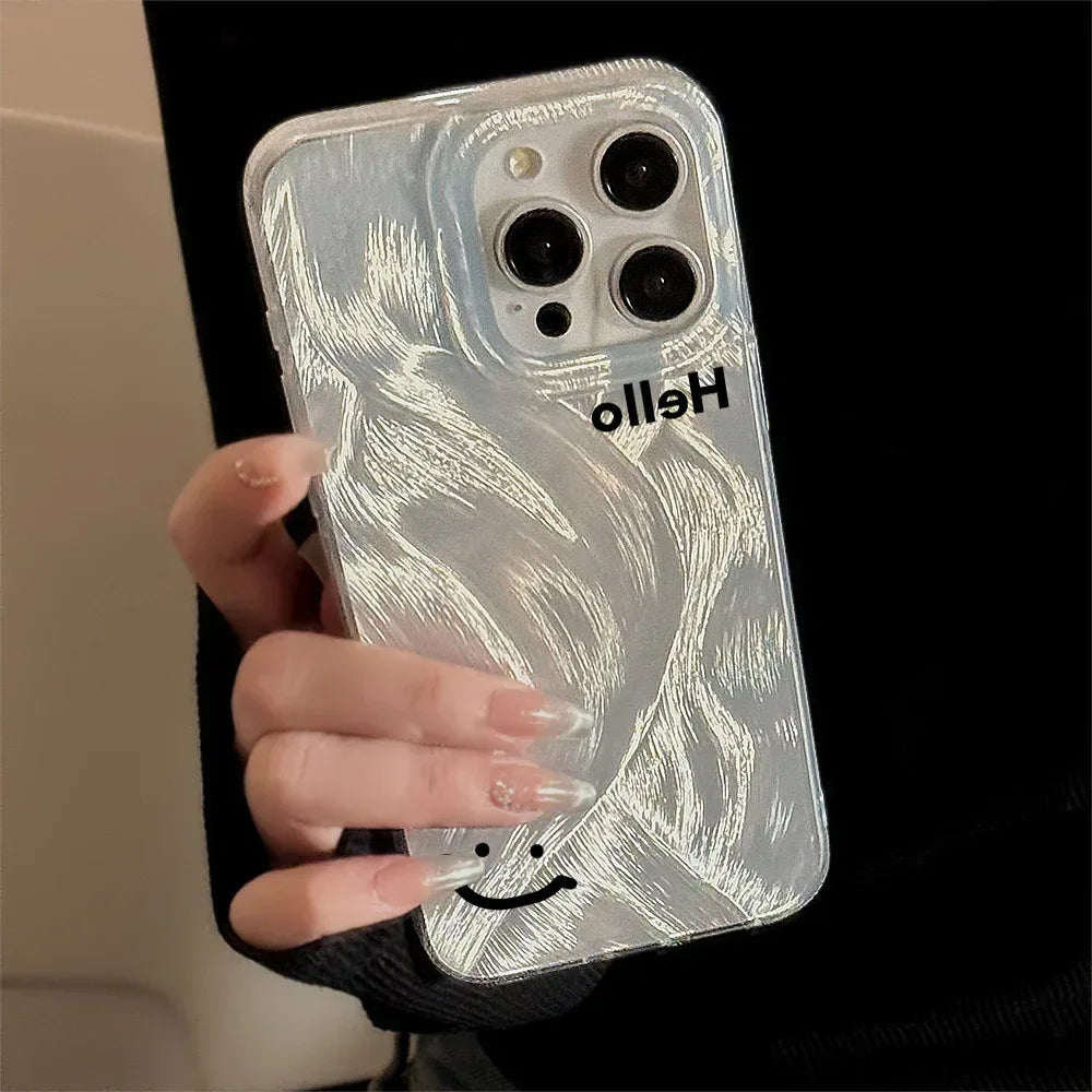 niche-ins-english-smile-face-iphone-case - Viexta