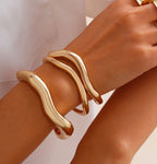 Cross-Border Design-Driven Irregular Metal Bracelet