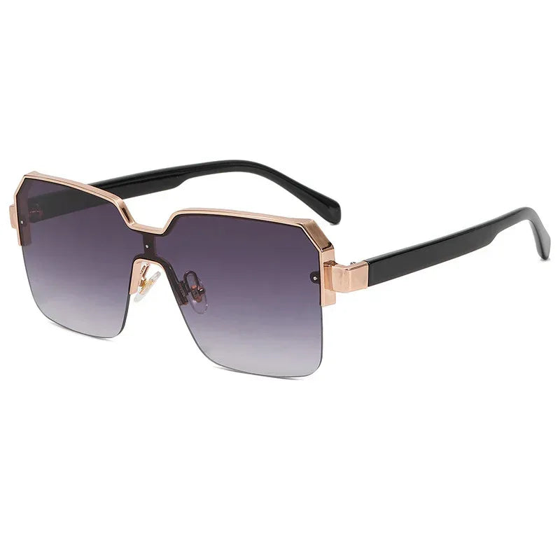 Minimalist Light Luxury Half Frame Sunglasses - Viexta