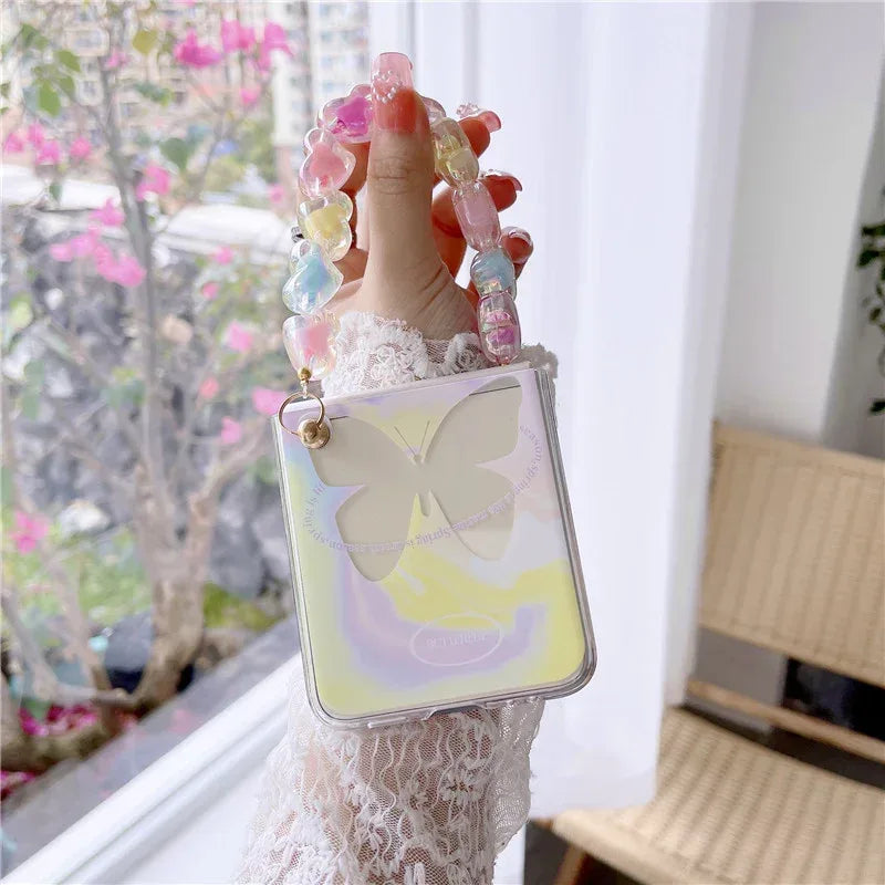 purple-butterfly-holder-chain-samsung-phone-case - Viexta