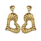Irregular Hollow-out Titanium Steel Stud Earrings - Viexta