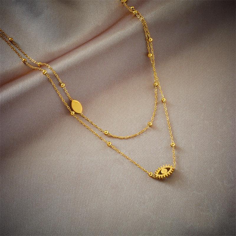 Evil-eye Double-layer Necklace - Viexta