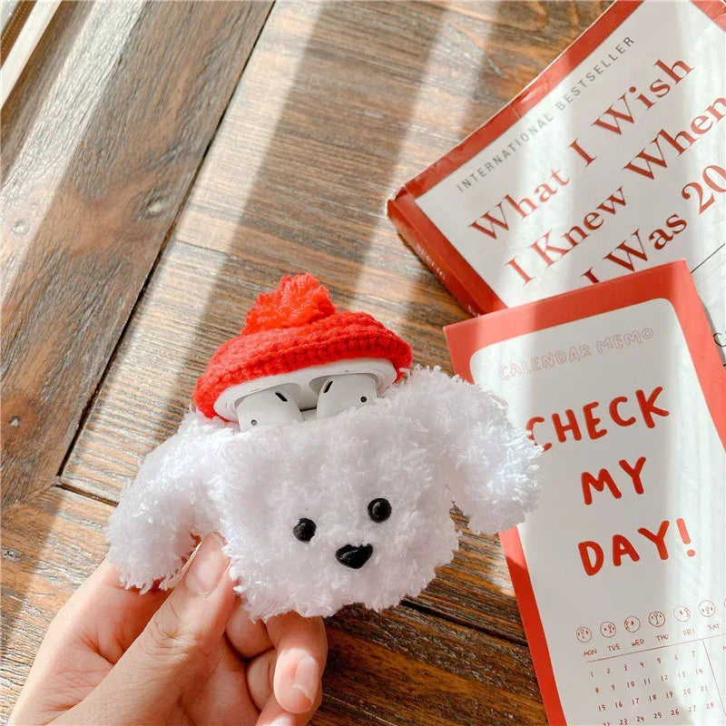 Cute Doggy with Hat AirPods Case Cover - Viexta