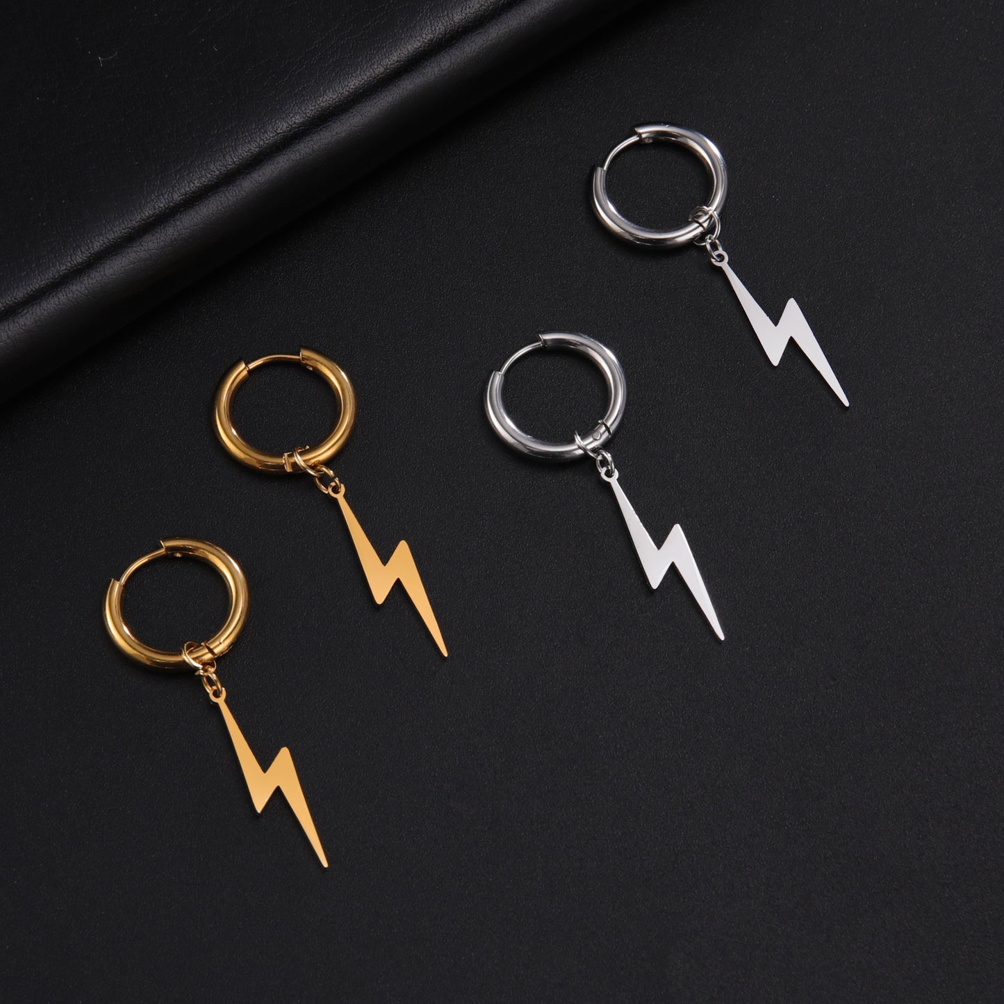 Wild Stainless Steel Lightning Earrings