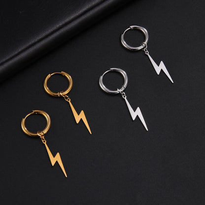 Wild Stainless Steel Lightning Earrings