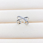 Micro Inlaid Zircon Geometric Ring