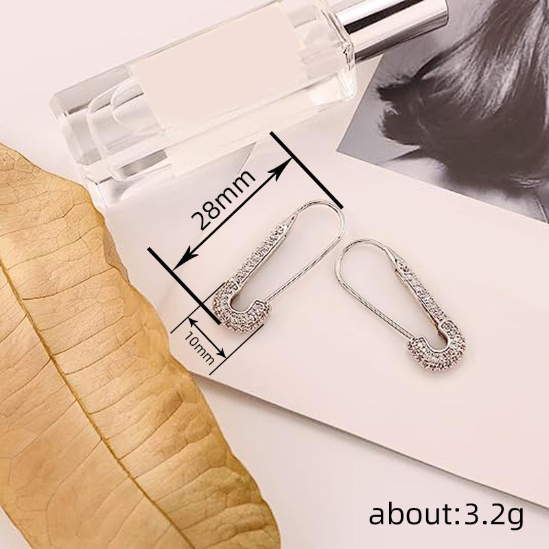 Clip Pin Micro-inlaid Earring