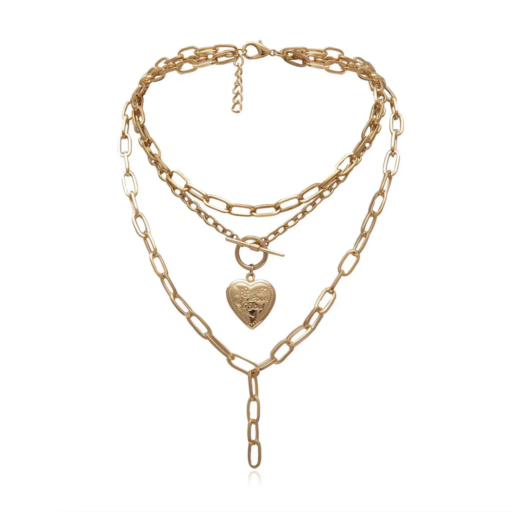 Geometric Thick Tassel Necklace - Viexta