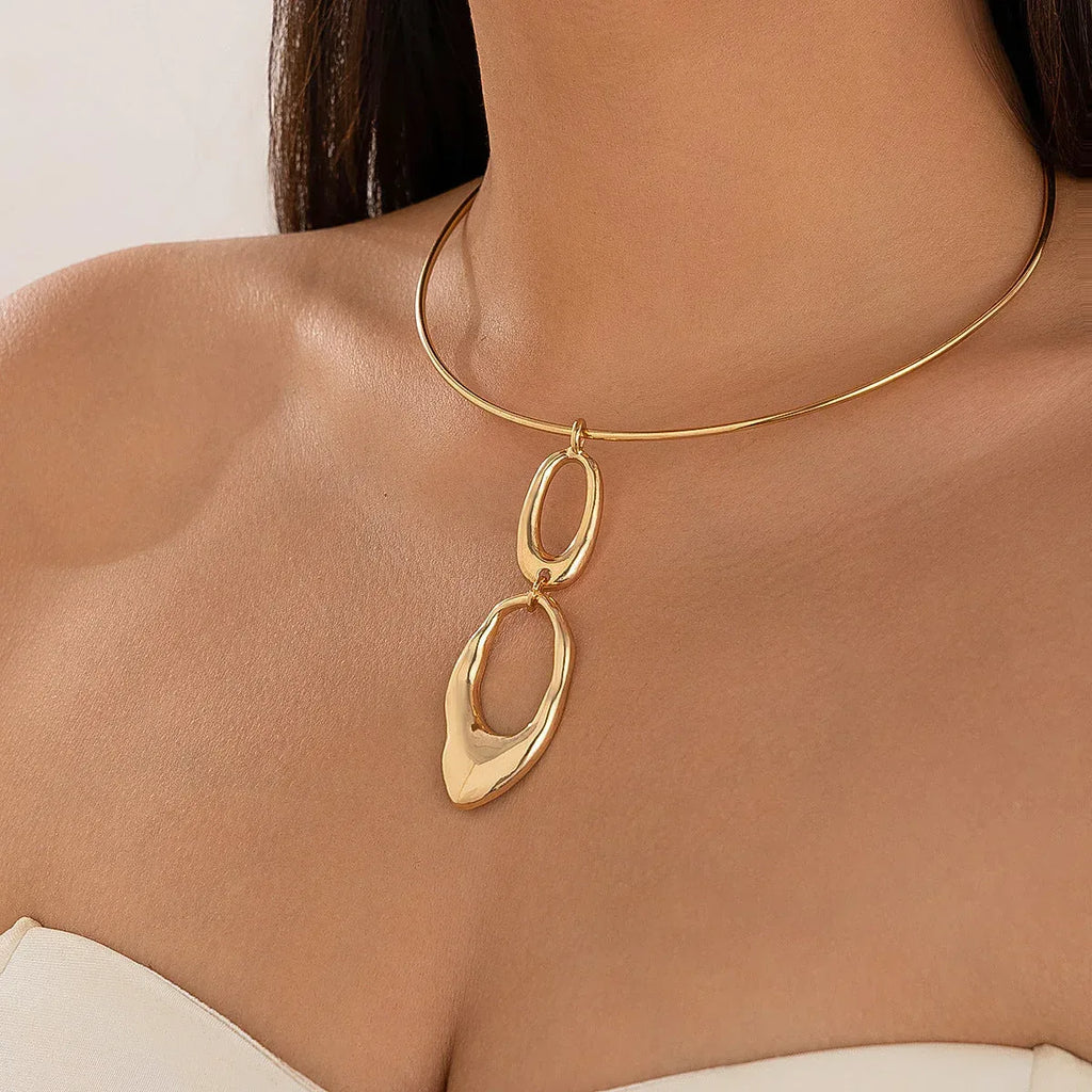 metal-glossy-jewellery-set - Viexta