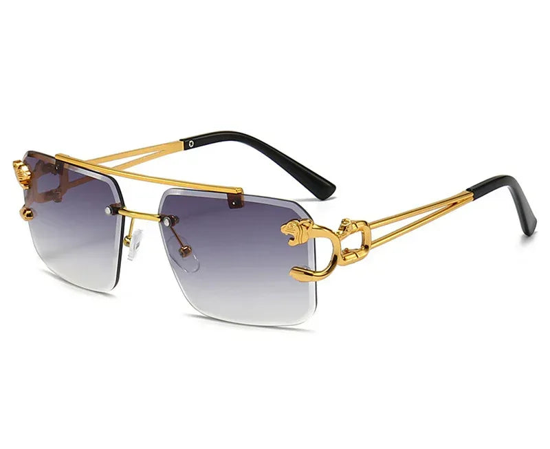 Trendy Double Beam Trimmed Sunglasses - Viexta
