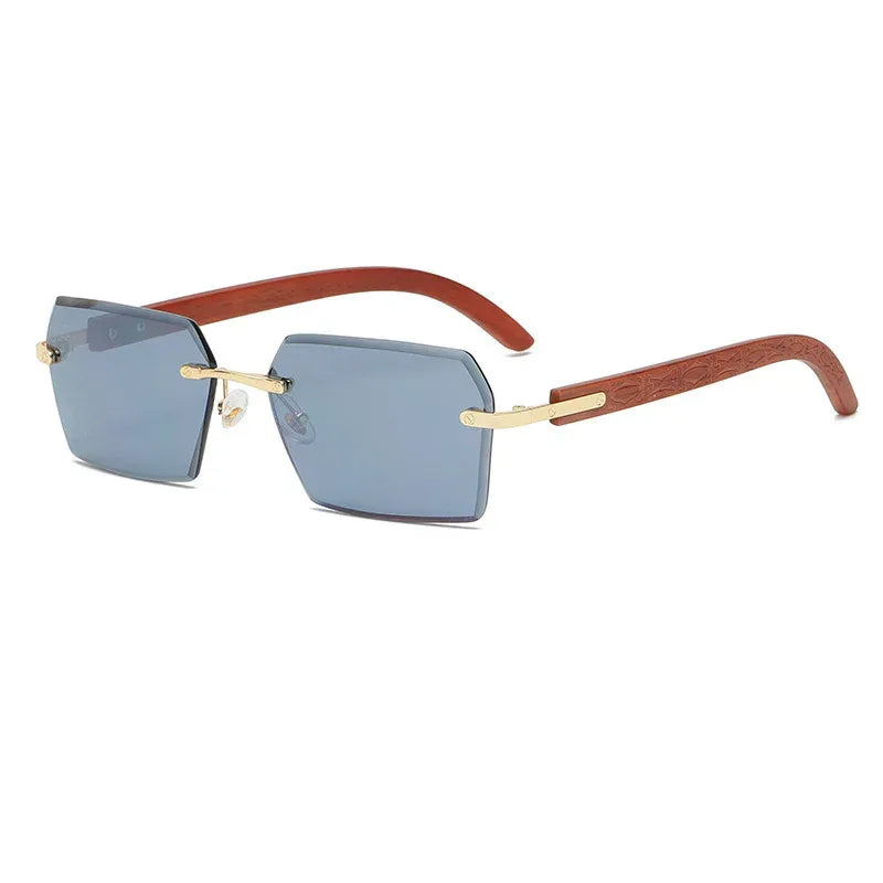 vintage-wood-grain-temples-cut-edge-sunglasses - Viexta