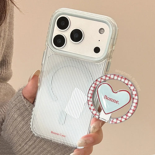 Blue And Red Striped iPhone Case With A Magnetic Kickstand - Viexta