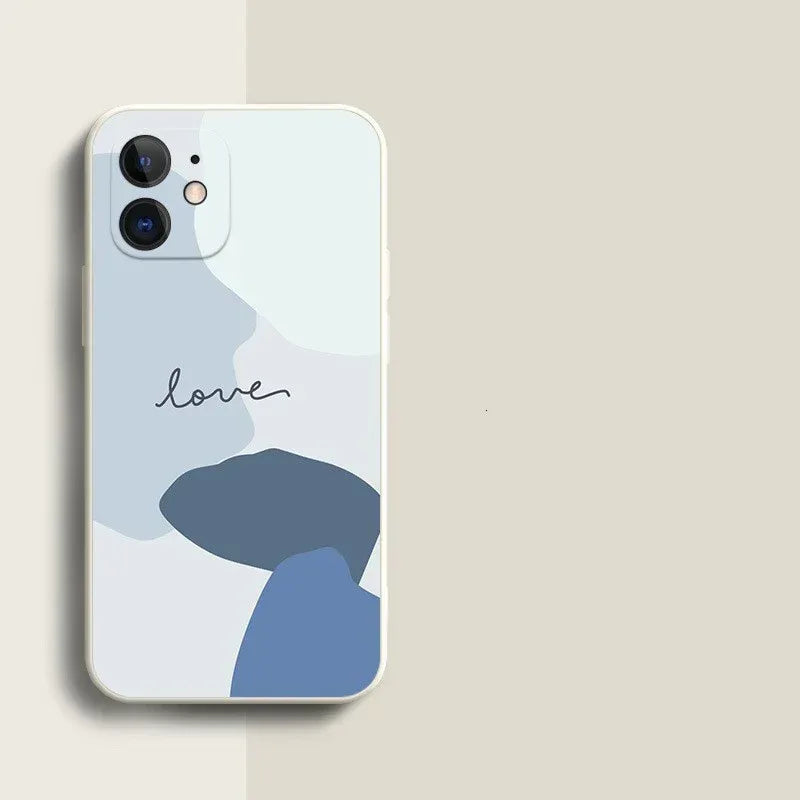 Morandi Liquid Silicone Drop-resistant Soft iPhone Case - Viexta
