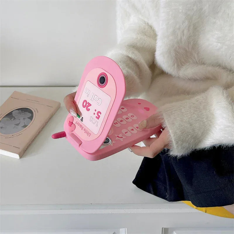 Flip Phone Shape Mirror iPhone Case - Viexta
