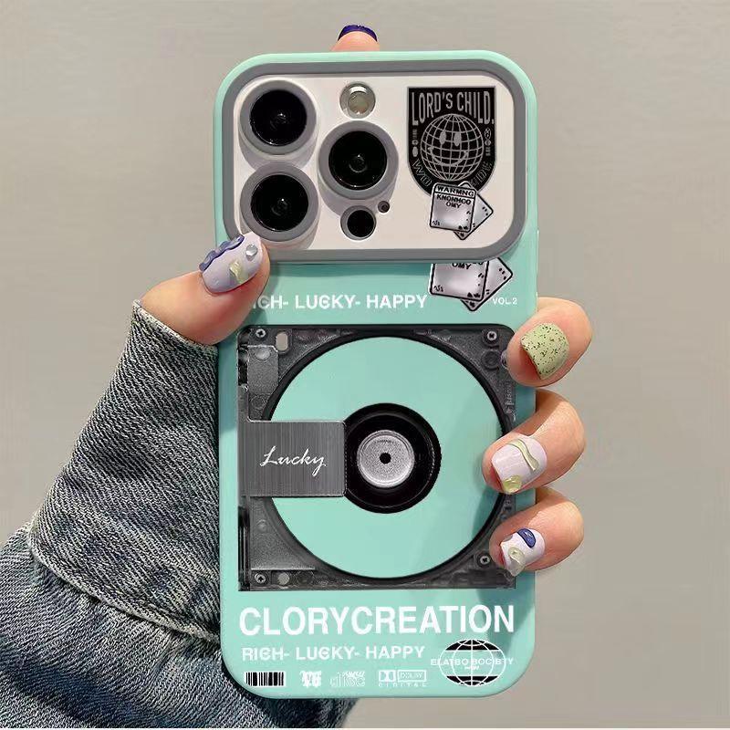 cd-record-large-window-silicone-iphone-case - Viexta