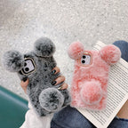 Cute Plush Panda Thermal iPhone Case - Viexta