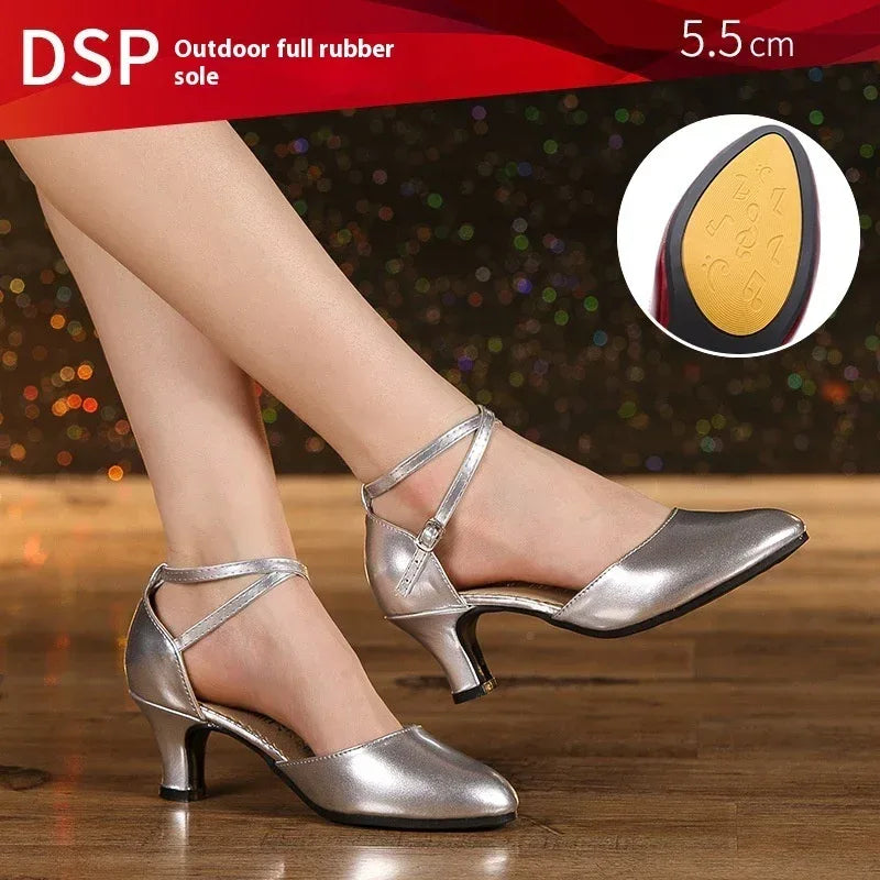 Latin Soft Bottom Heels - Viexta