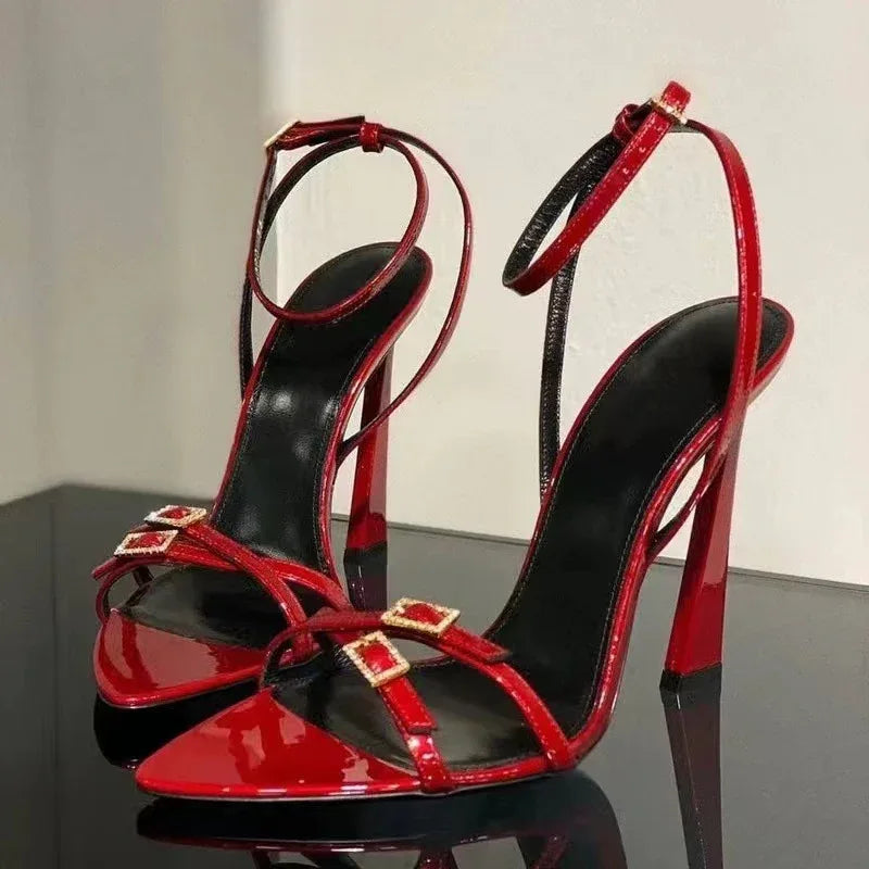 Ladies New Thin Belt Classy High Heels - Viexta