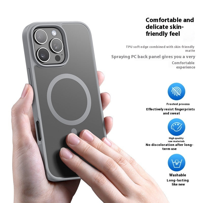 Magnetic Sense Full Cover Transparent iPhone Case