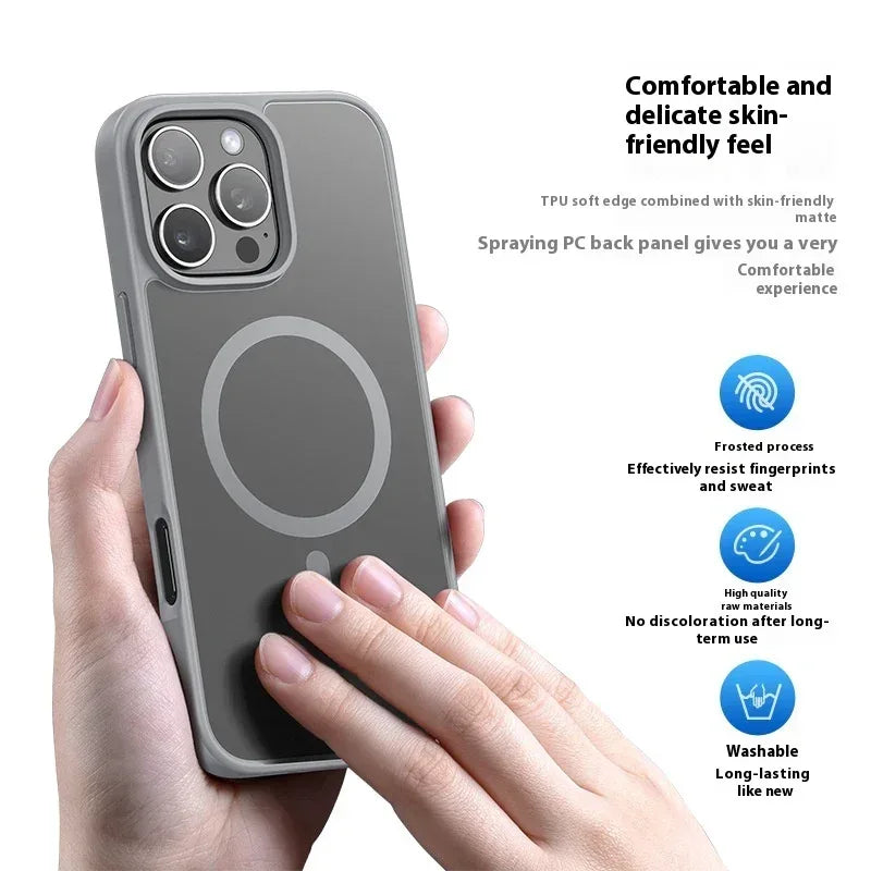 Magnetic Sense Full Cover Transparent iPhone Case - Viexta