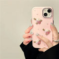 three-dimensional-pearl-small-flower-iphone-case - Viexta