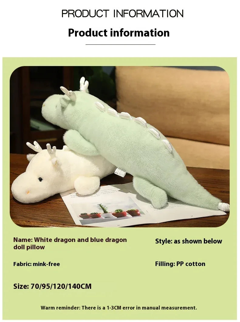 White Dragon Pillow Plush Toy - Viexta