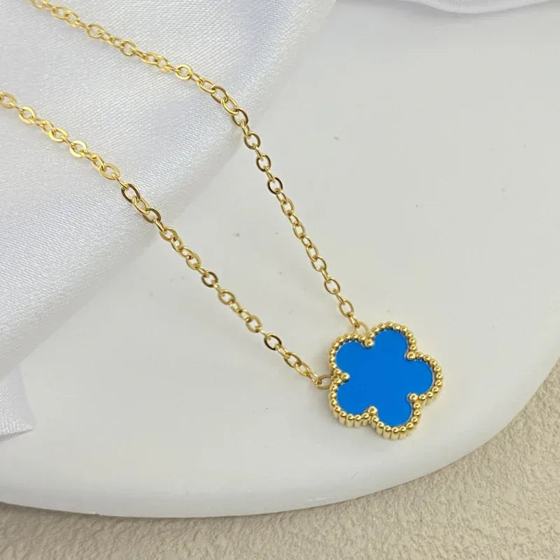 double-sided-titanium-steel-clover-necklace - Viexta