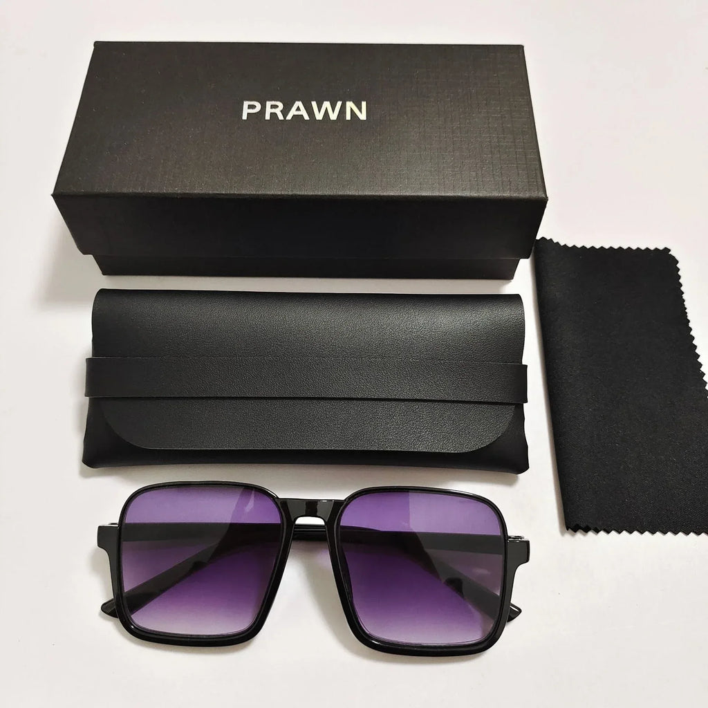 Women's Retro Square Semi-rimless Sunglasses - Viexta