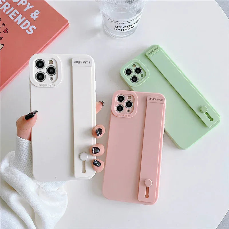 Solid Color Wristband iPhone Case - Viexta