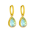drop-shaped-square-color-zircon-pendant-gold-eardrop-earring - Viexta