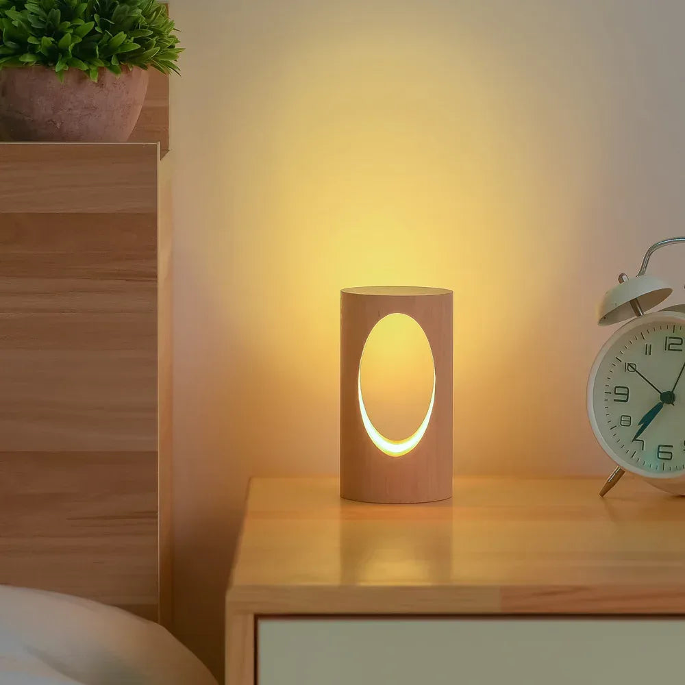 Solid wood LED reading lamp - Viexta