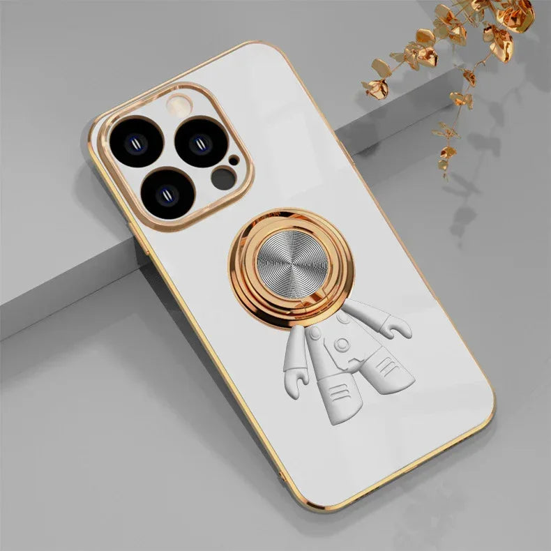 magnetic-electroplating-ring-shell-iphone-case - Viexta