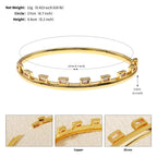 Light Luxury Zircon Fashion Open Cuff Bangle