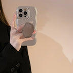 Niche Metal Silver Bracelet Electroplating Bracket iPhone Case