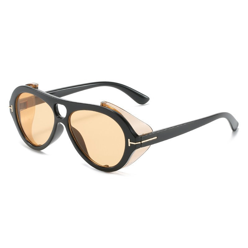 Punk sunglasses steam glasses personalized oval sunglasses