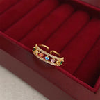 Light Luxury Color Zircon Ring - Viexta
