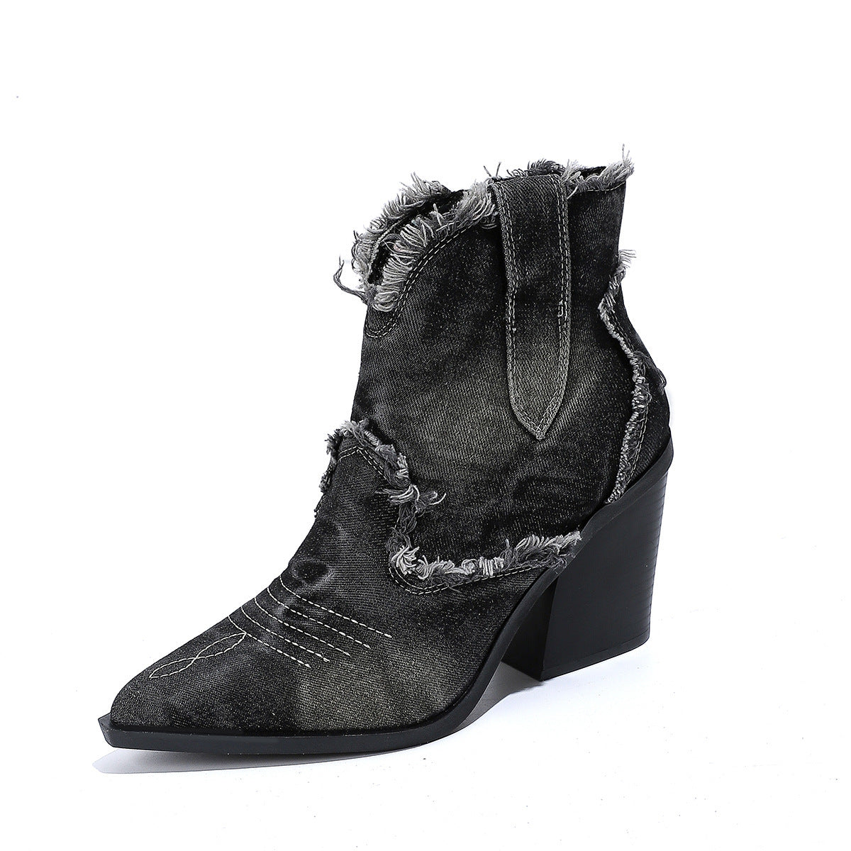 Trendy Pointed-toe Western Boots