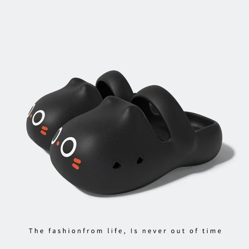 Cartoon Cat Hole Shoes Crocs - Viexta