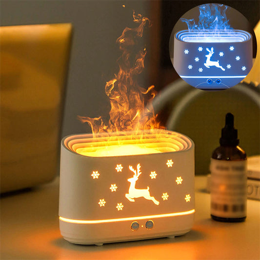 Flame Humidifier Diffuser Lamp