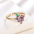 Cute Fruit Grape Ring - Viexta