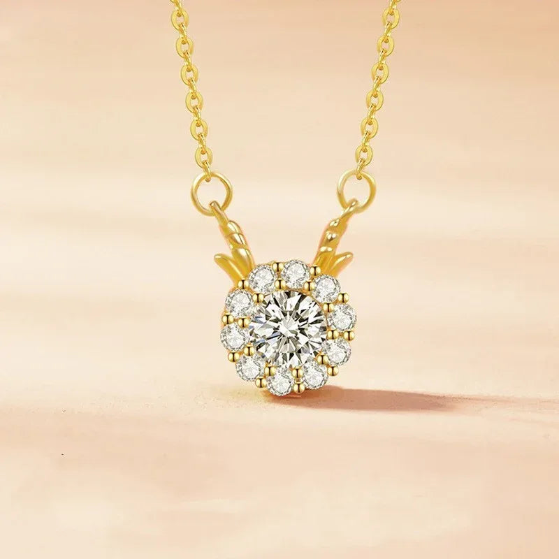 Stainless Steel Rotating Clavicle Necklace - Viexta