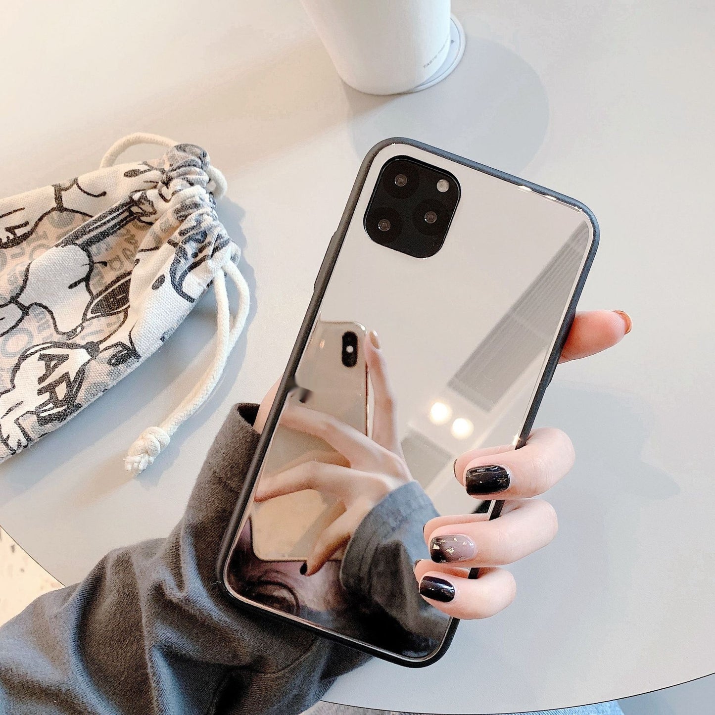 Glass Mirror iPhone Case