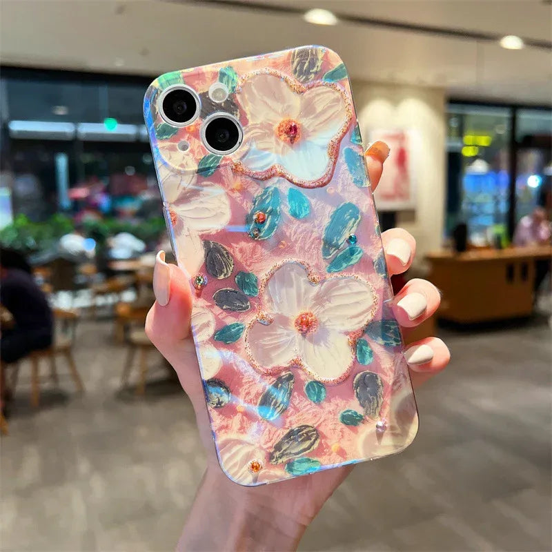 retro-oil-painting-camellia-phone-case - Viexta