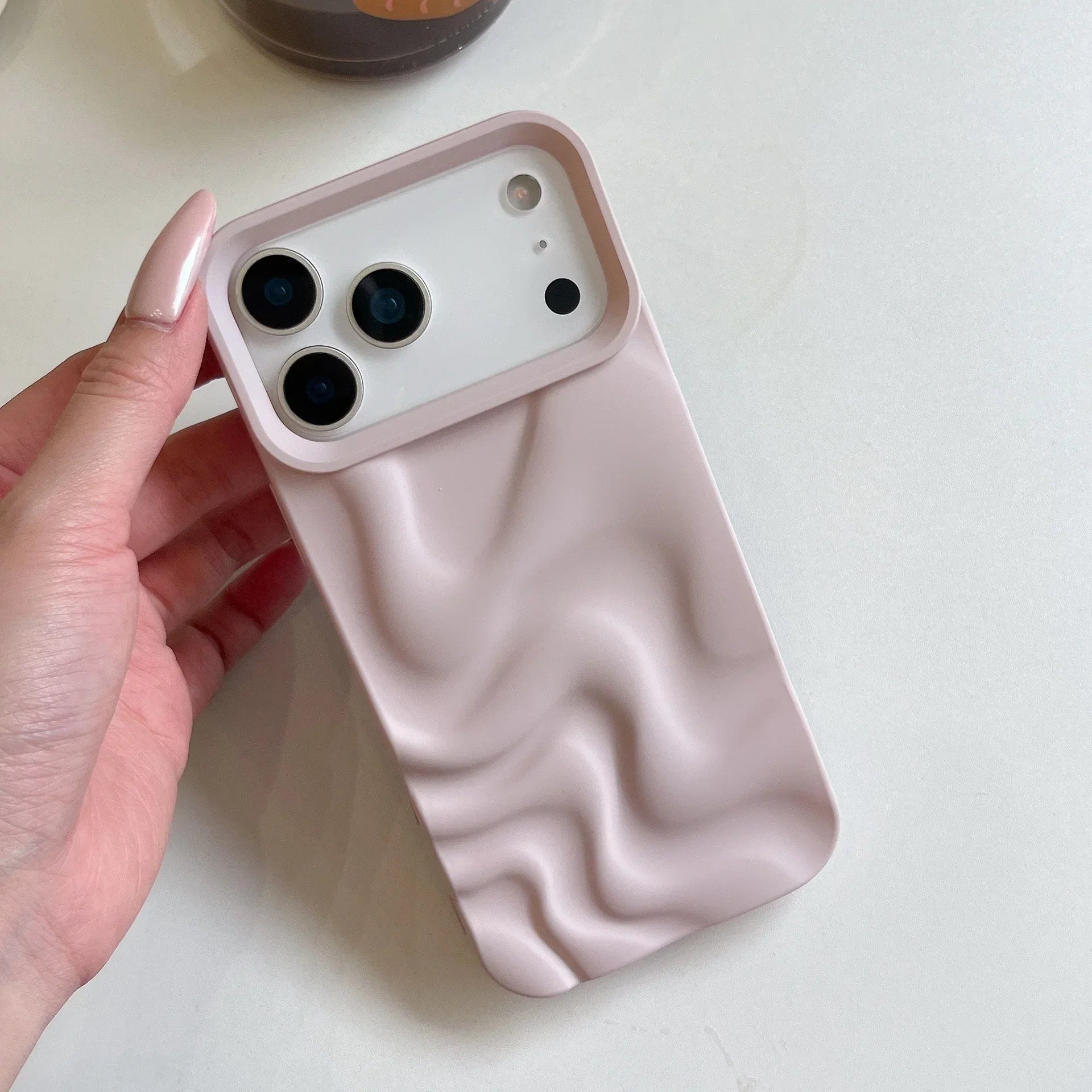 Creative Versatile Solid Color Irregular Wave Pattern iPhone Case - Viexta