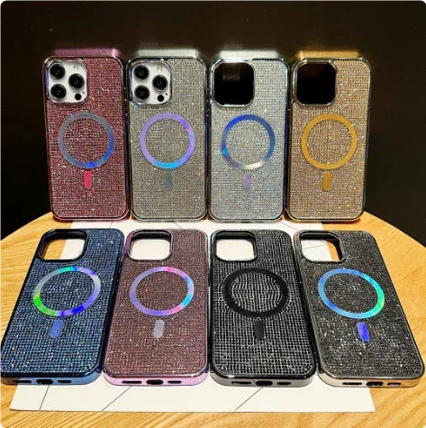 Rhinestone Electroplating Protective Sleeve iPhone Case - Viexta