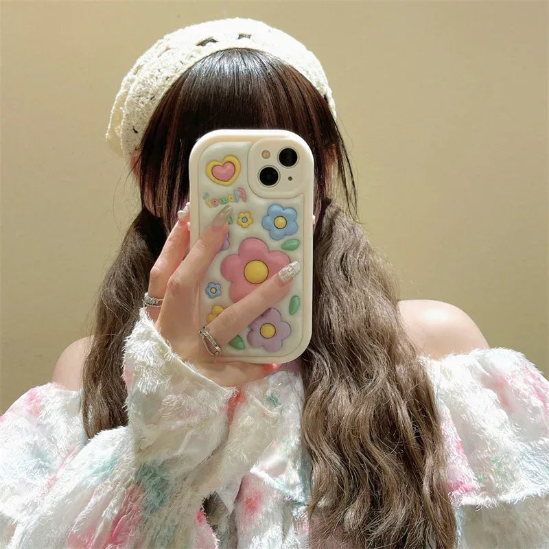 Three-dimensional Flower iPhone Case - Viexta