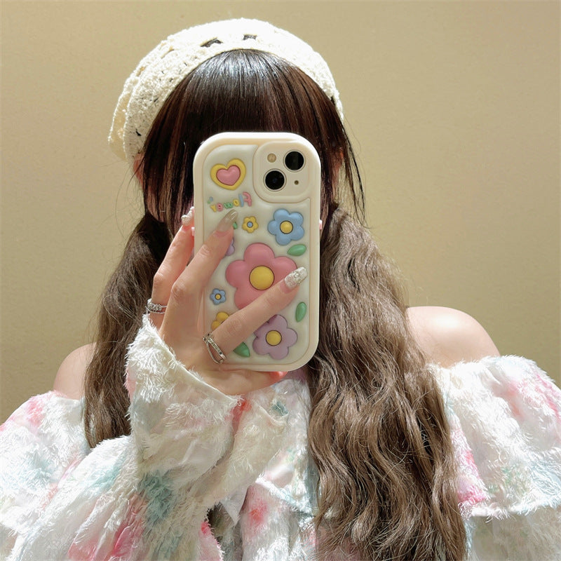 Three-dimensional Flower iPhone Case