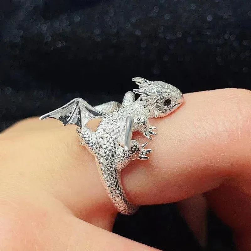 Little Flying Dragon Wild Index Finger Ring - Viexta