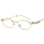 diamond-decoration-oval-metal-sun-glasses - Viexta