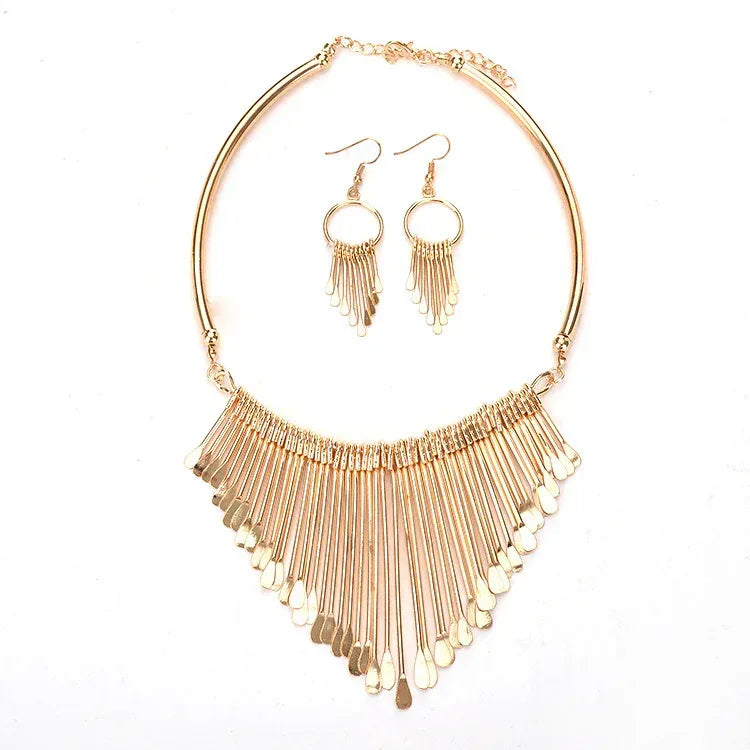 multi-layer-tassel-necklace-set - Viexta
